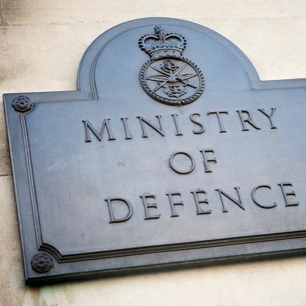 ministry of defence sign